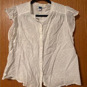 Old Navy Cream Button-Up Blouse